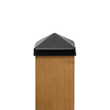 Black Stainless Steel Pyramid Post Cap - 4x4, 4x6, 6x6, 8x8
