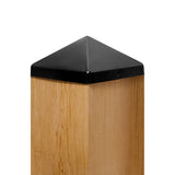 Black Stainless Steel Pyramid Post Cap - 4x4, 4x6, 6x6, 8x8