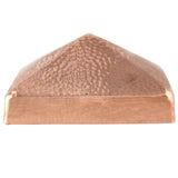 Hammered Copper Pyramid Post Cap - 4x4, 4x6, 6x6, 8x8