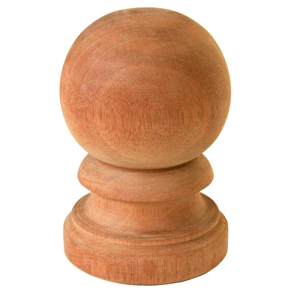 Wood Ball Top Post Caps - Wood Deck Post Tops