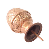 Bottom view of 4x4 Copper Finial Pineapple Post Cap - Screw Base
