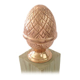Angle view of 5x5, 6x6 Copper Finial Pineapple Post Cap - Screw Base