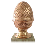Front view of 5x5, 6x6 Copper Finial Pineapple Post Cap - Screw Base