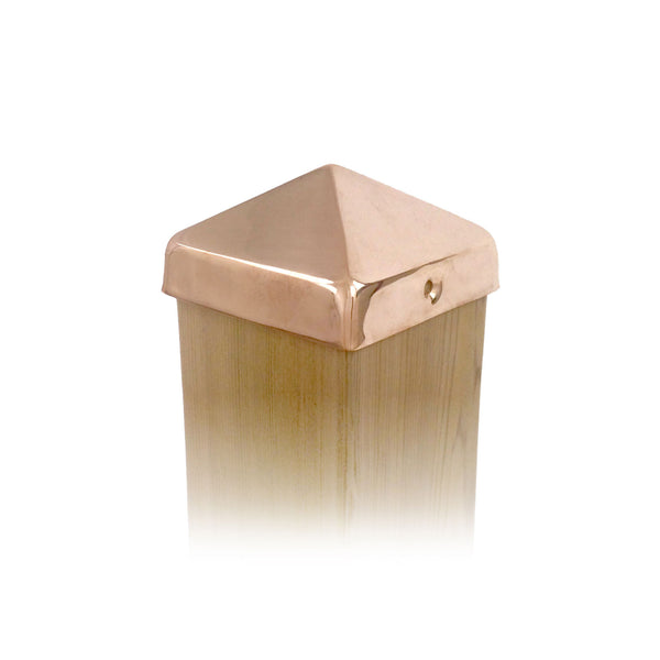 Deckorators 6 In. X 6 In. Copper Pyramid Post Point – Super Arbor