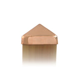 Front view of 4x4 Copper Pyramid Post Cap