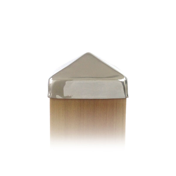 Stainless Steel Pyramid Post Cap - 4x4, 5x5, 6x6, 8x8, 4x6