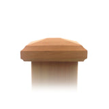 Front view of 4x4 Traditional Pyramid Wood Post Cap