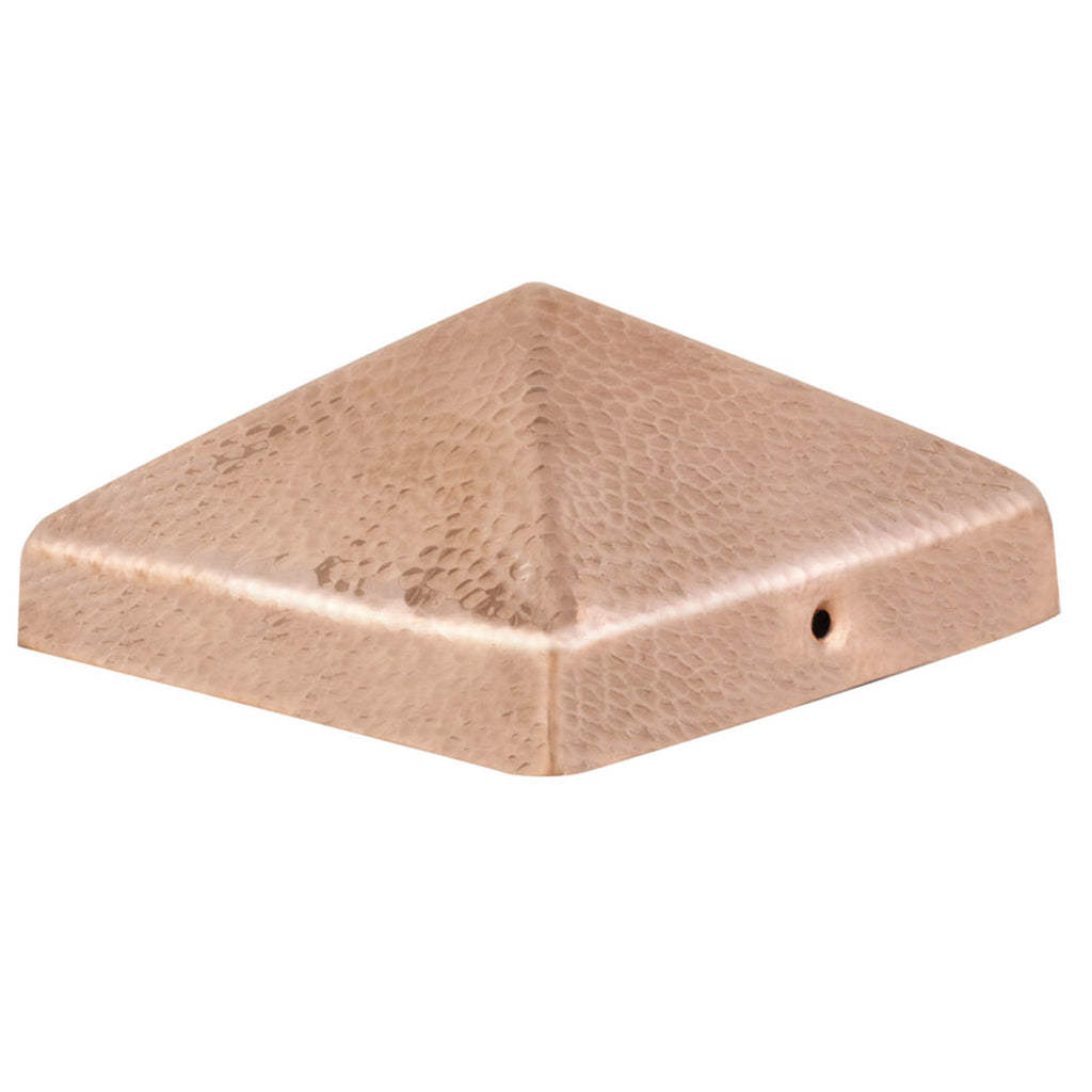 Image of Hammered Copper Pyramid Post Cap