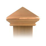 West Indies Wood Post Cap w/ Copper Pyramid - 4x4, 5x5, 6x6, 4x6