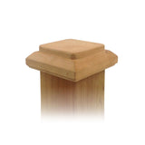 Angle view of 4x4 Traditional Original Wood Fence Post Cap