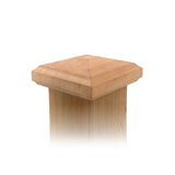 Angle view of 4x4 Traditional Pyramid Wood Post Cap