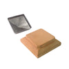 Disassembled view of 4x4 Traditional Wood Post Cap w/ Stainless Pyramid